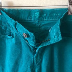 7 for all mankind teal corduroy pants